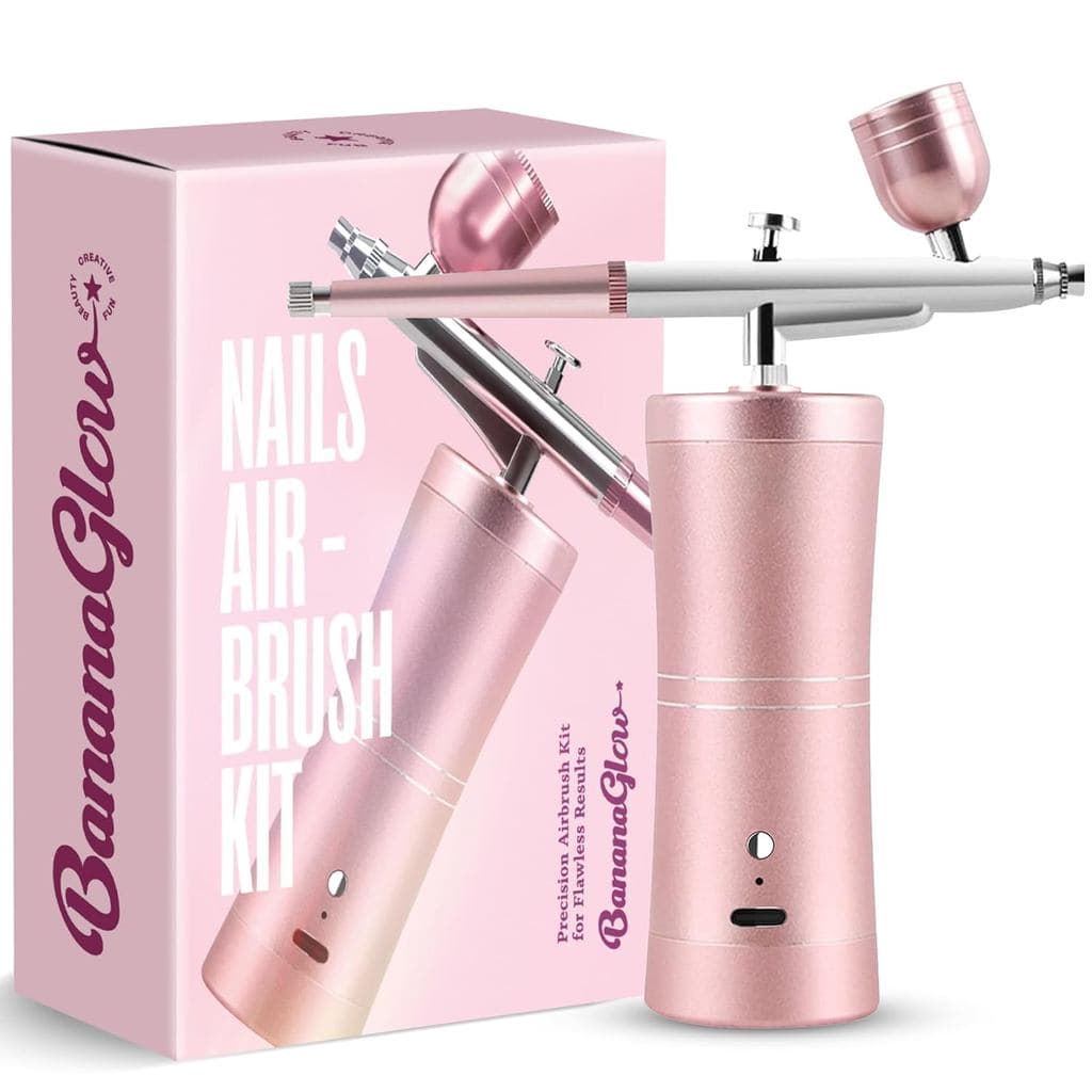Kit de Aerógrafo para Unhas – Kit de Aerógrafo Profissional Portátil, Sem Fio e Recarregável para Arte em Unhas com Estê