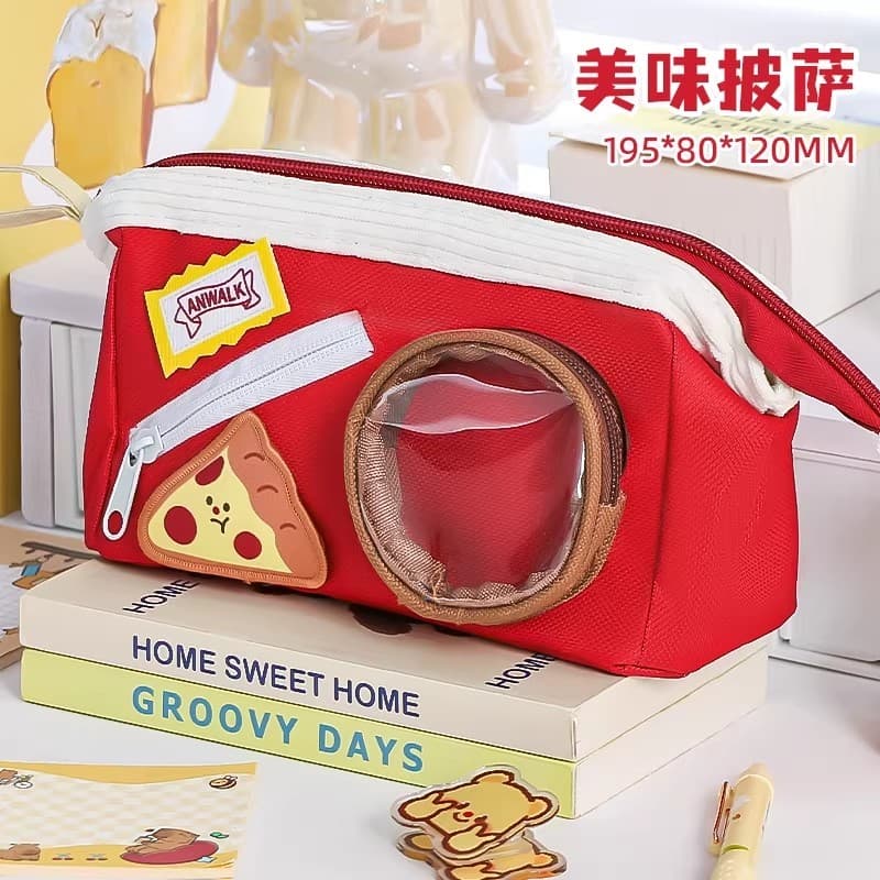 2026 Super Hot ins Style Velcro Food Pencil Case Estojo criativo de grande capacidade Bolsa para dor de alto valor Estoj