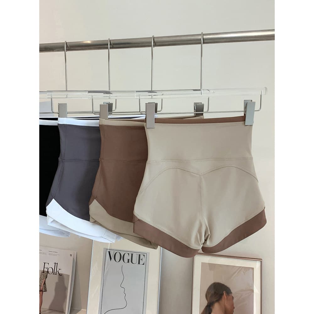 Shorts de Fitness para ioga, sem linha embaraçosa, shorts de três pontos, cintura alta, respirável, secagem rápida, Anti