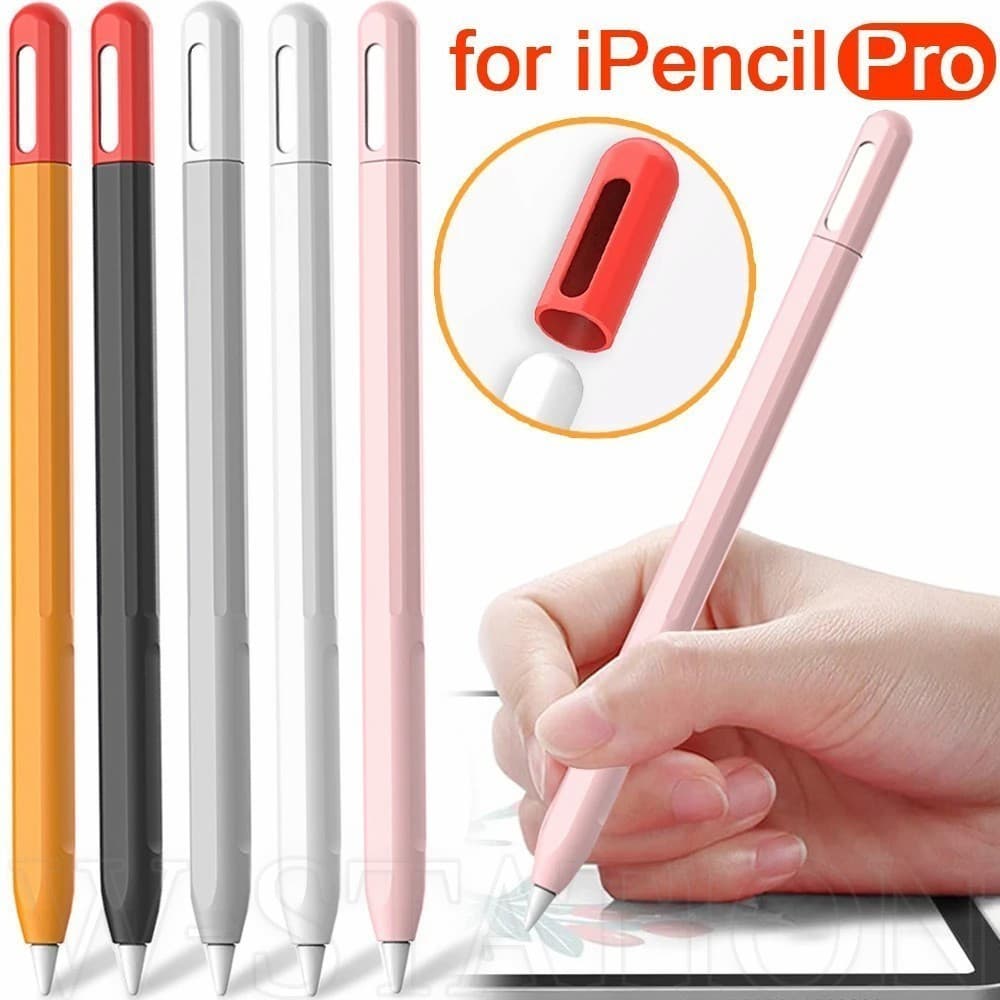 Apple pencil pro silicone case cute color gradient stylus pen capa protetora manga