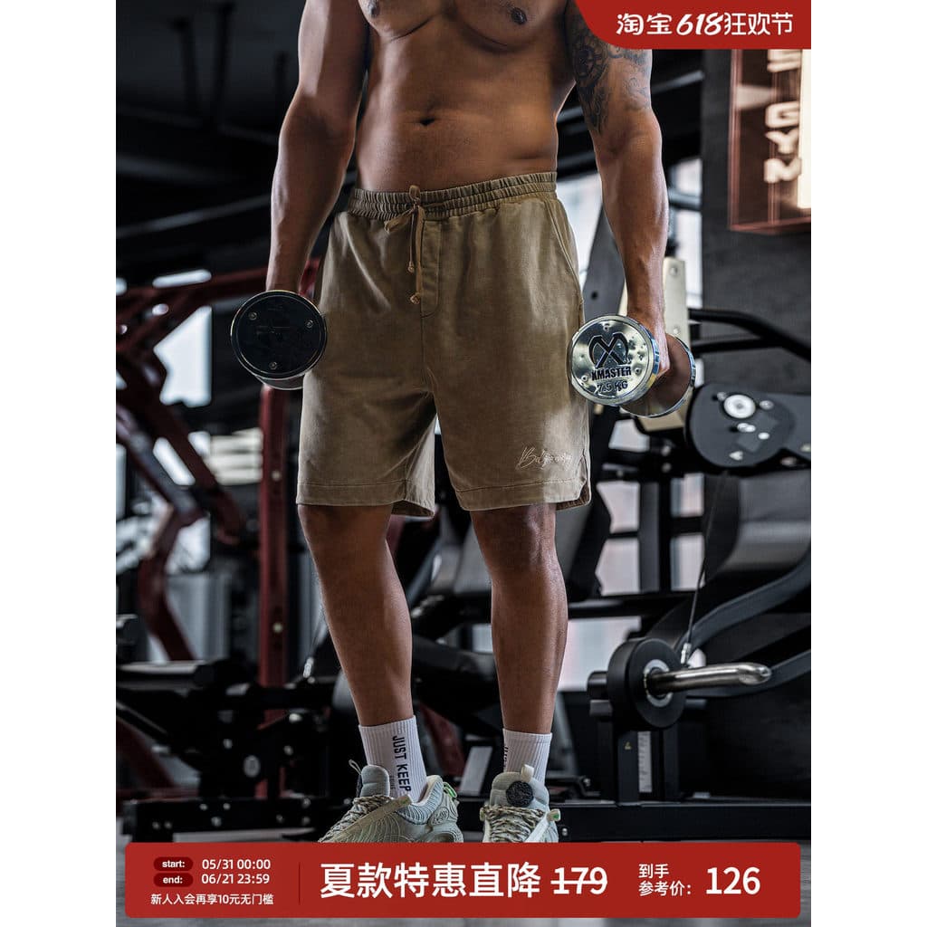 BD Verão Puro Algodão Retro Americano Shorts Moda Bordado Reto Shorts Esportivos Masculino Solto