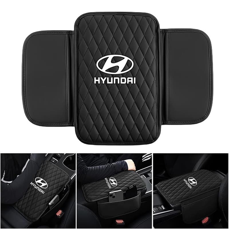 Adequado para Hyundai IX25 IX35 Elantra Acento HB20 HB20S Almofada de Console Central e Apoio de Braço em Couro Microfib