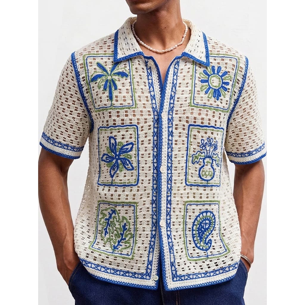 top De Manga Curta Masculino Camisa Oca Suéter Verão Nova Cardigan Solúvel Em Água POLO