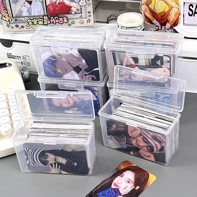[Well HOME] Nova Caixa De Armazenamento De Plástico Transparente , Cartões Fotográficos , Cartão Pequeno , Organizador D