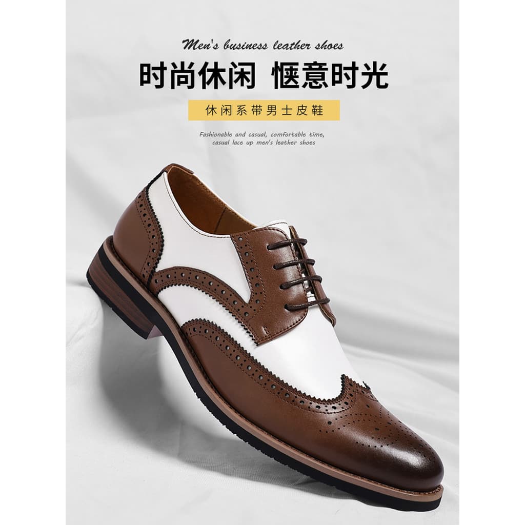 Britânico quebrou sapatos de couro esculpido sapatos casuais masculinos de alta qualidade sapatos masculinos de couro ge