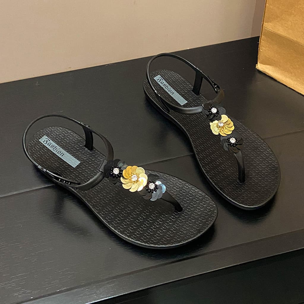 Praia férias estilo sapatos romanos feminino 2026 novo estilo versão coreana flip-flops flip-flops moda All-Match areia