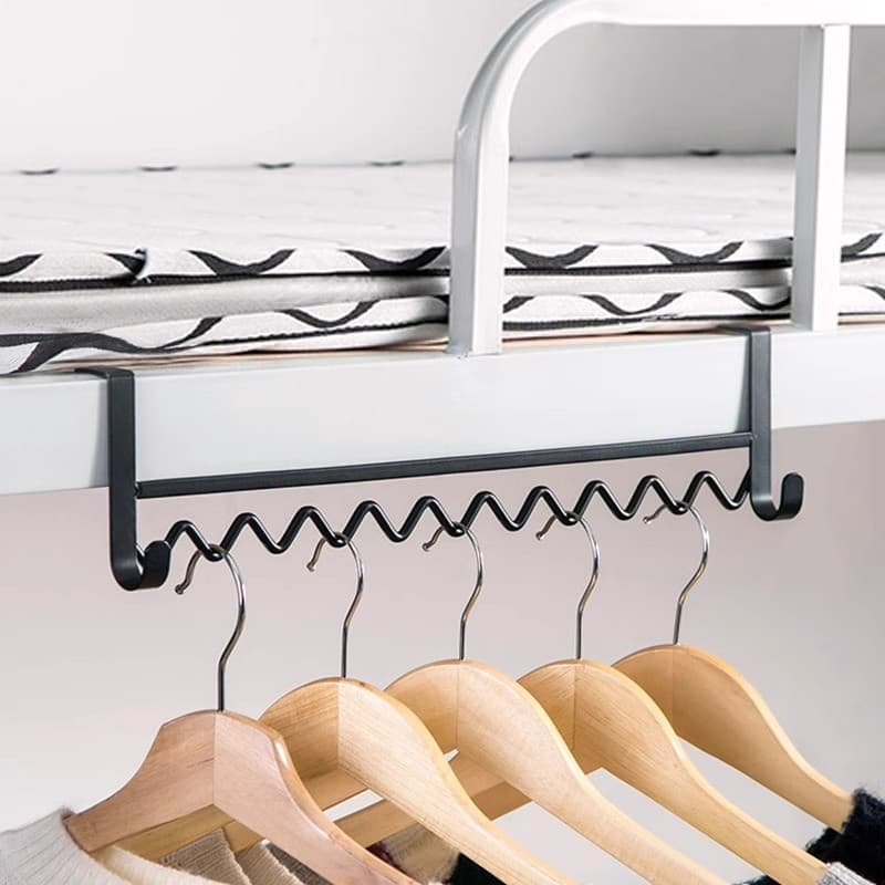 Dormitório pendurado roupas ferramenta útil gancho de cabeceira superior inferior beliche Rack de armazenamento cabide f