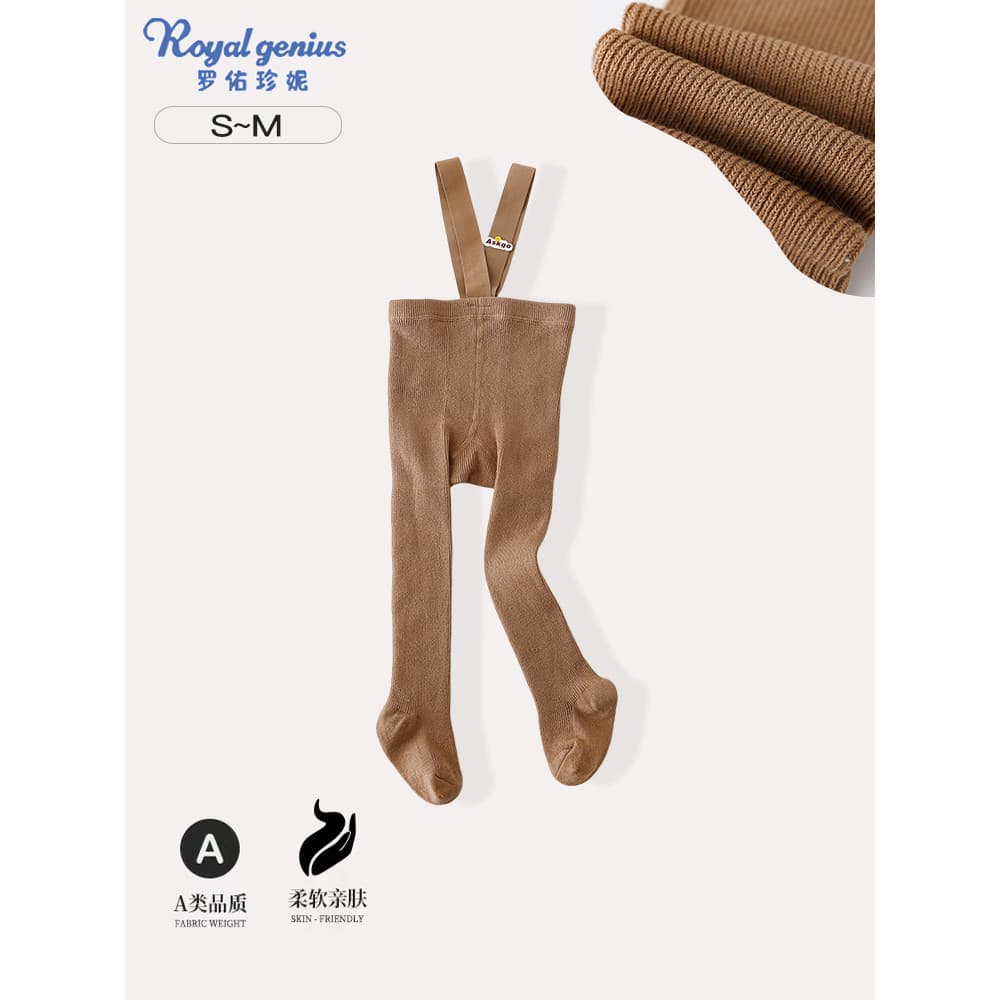 Meia-calça infantil primavera outono novo estilo penteado algodão respirável cinta infantil meia-calça cor sólida infant