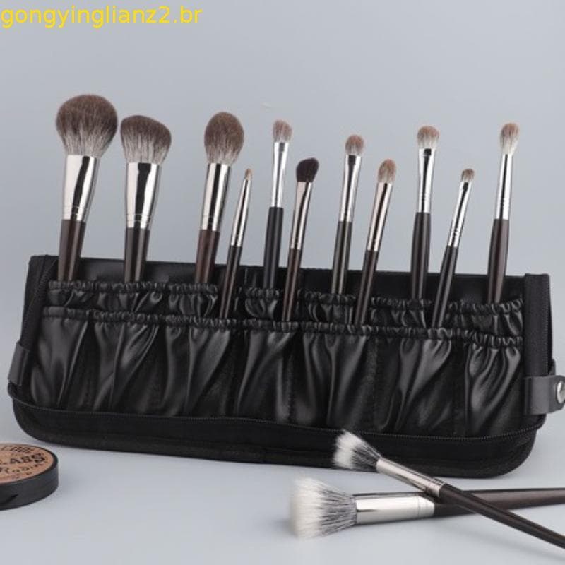SUBING Bolsa De Pincéis Cosméticos Profissionais , Pincel De Maquiagem Vertical Leve E Resistente À Água