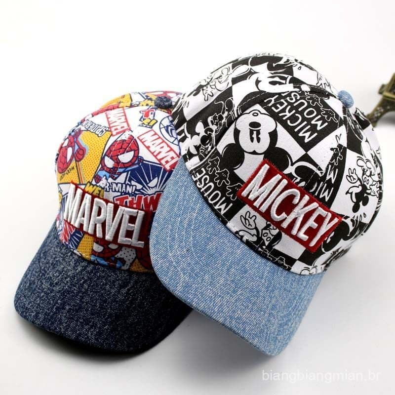 Novo Boné Infantil Duckbill, Novo Boné de Outono com Estampa de Desenho Animado para Crianças, Boné de Beisebol Hip-Hop