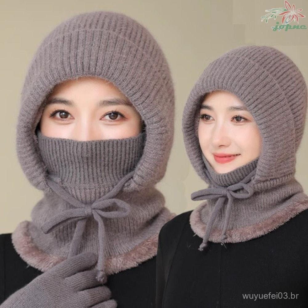 Chapéu Balaclava De Malha JOPNE , Gorros De Inverno À Prova De Vento Para Proteção De Ouvido , Boné Macio E Espesso Com