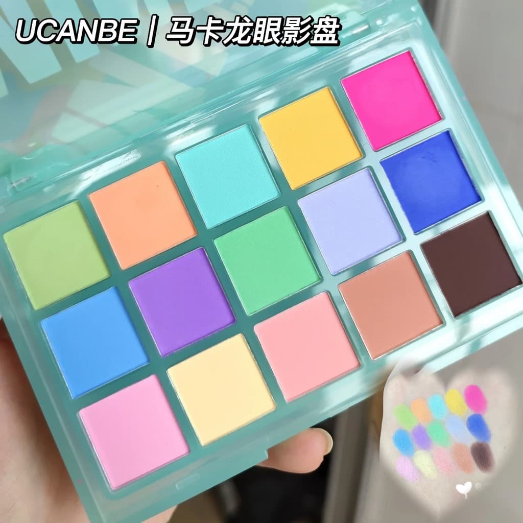 Macarons legais de verão!Ucanbe15 paleta de sombras coloridas nicho ins cor doce puro fosco barato feminino