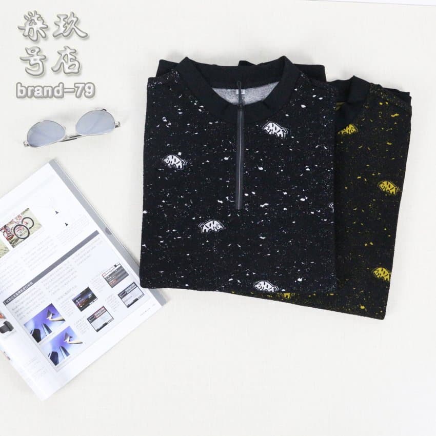 HLTX22122 roupas masculinas estilo primavera novo estilo Casual manga comprida camiseta bolha algodão corte etiqueta com