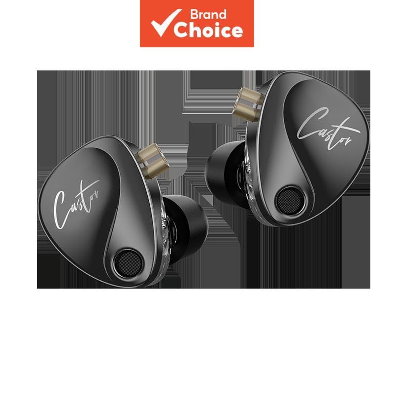 Fones De Ouvido KZ Castor Com Fio À Prova D'água Dual Dynamic Driver Monitores Intra-Auriculares Harman Target Estéreo H
