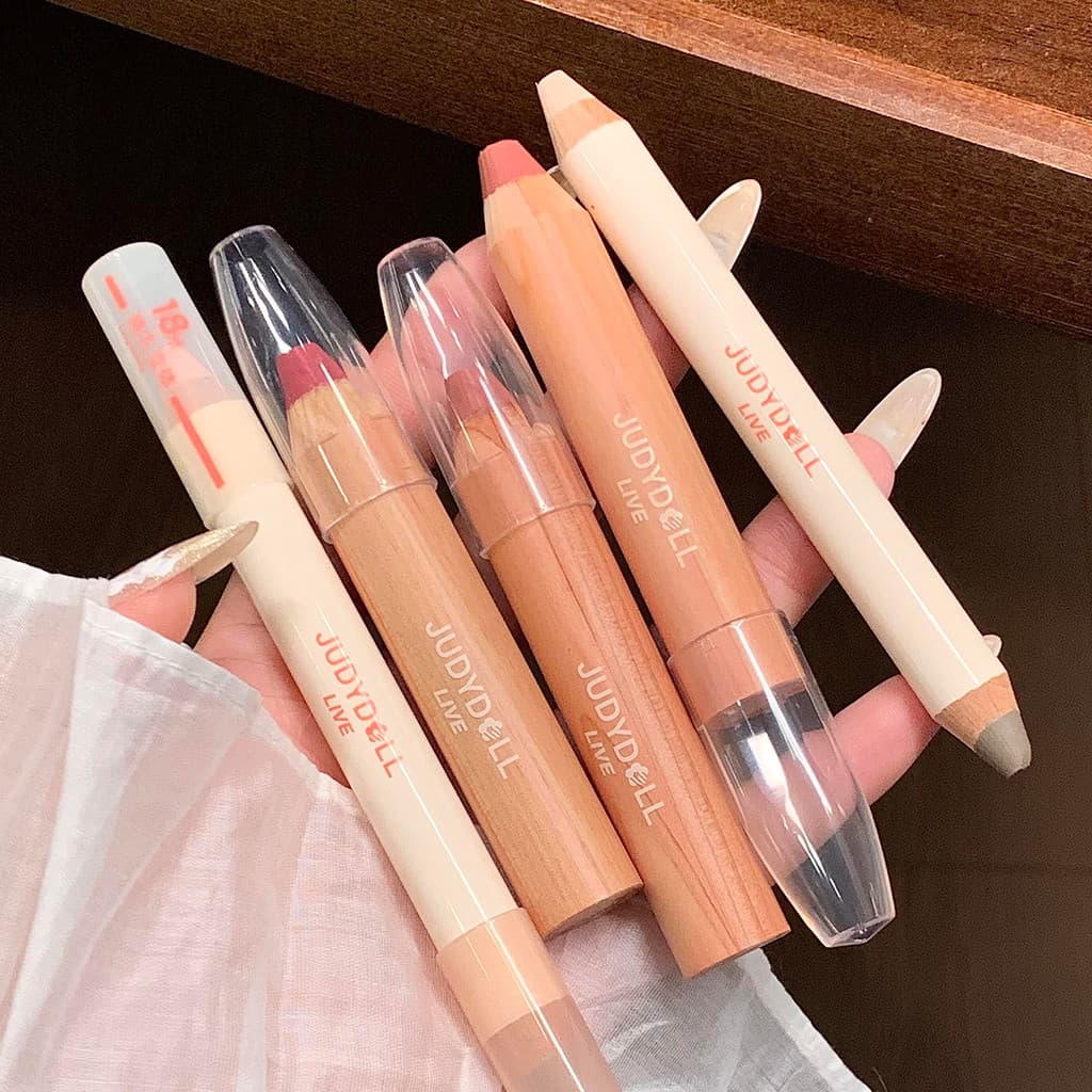 Judydoll Judydoll Orange Label Lip Cheek Caneta multiuso Lip Glaze Batom Caneta Nude Cor Dudu Lip Double-Head Multi @