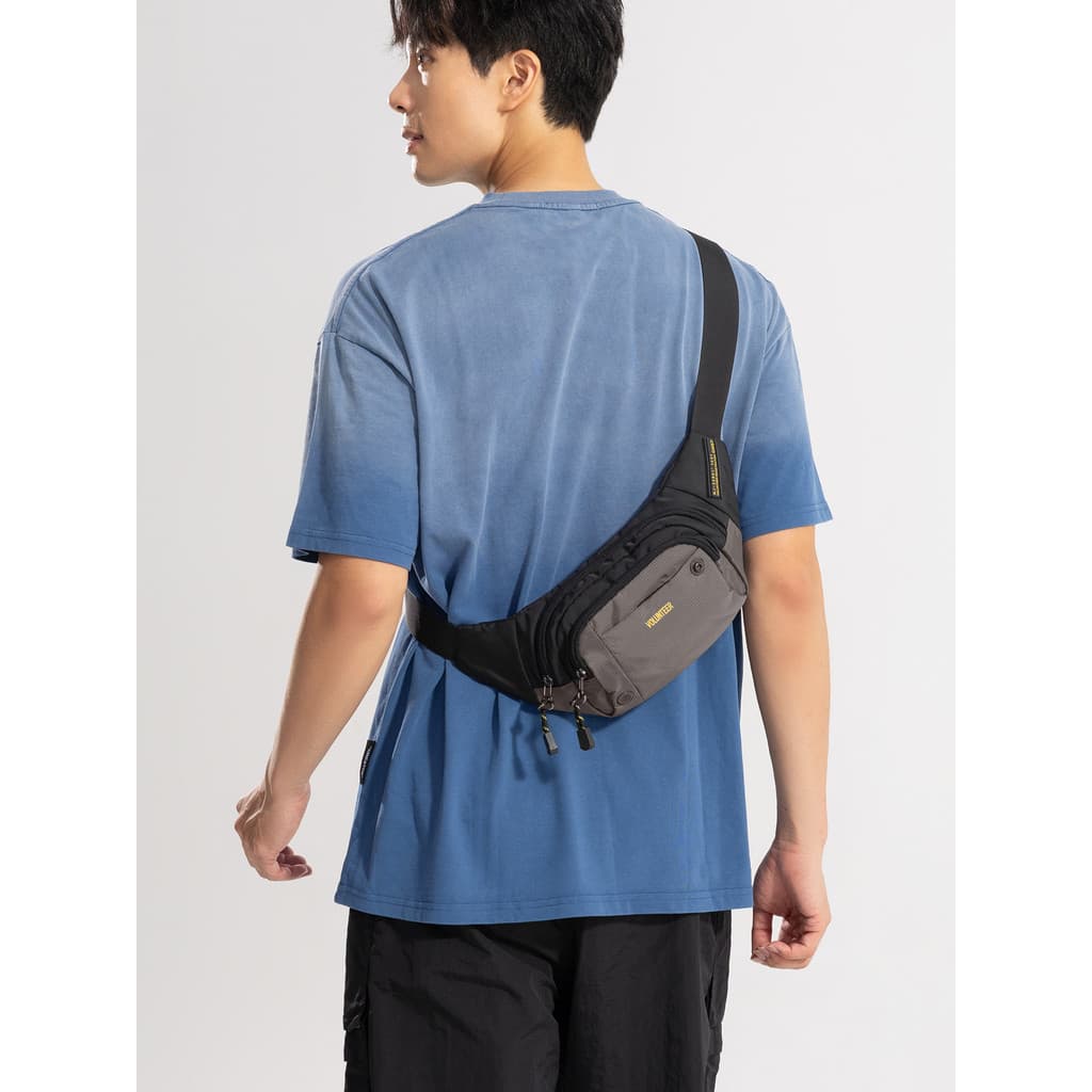 Walondier bolsa de cintura masculina, bolsa mensageiro esportiva leve para ciclismo ao ar livre, multifuncional, à prova