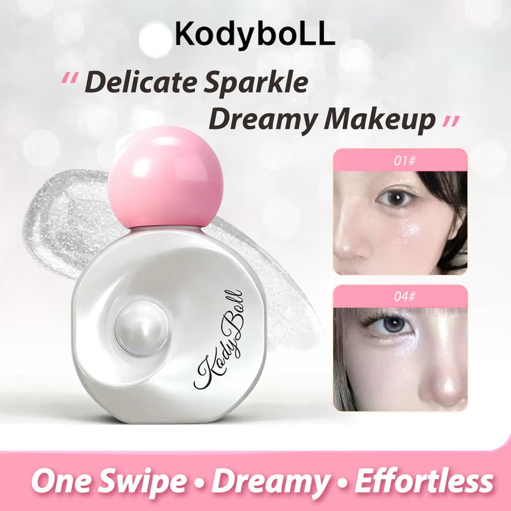 Kodyboll Marcador Líquido Maquiagem Cristal Diamante Shimmer Hidratante Water-Glow Face Illum