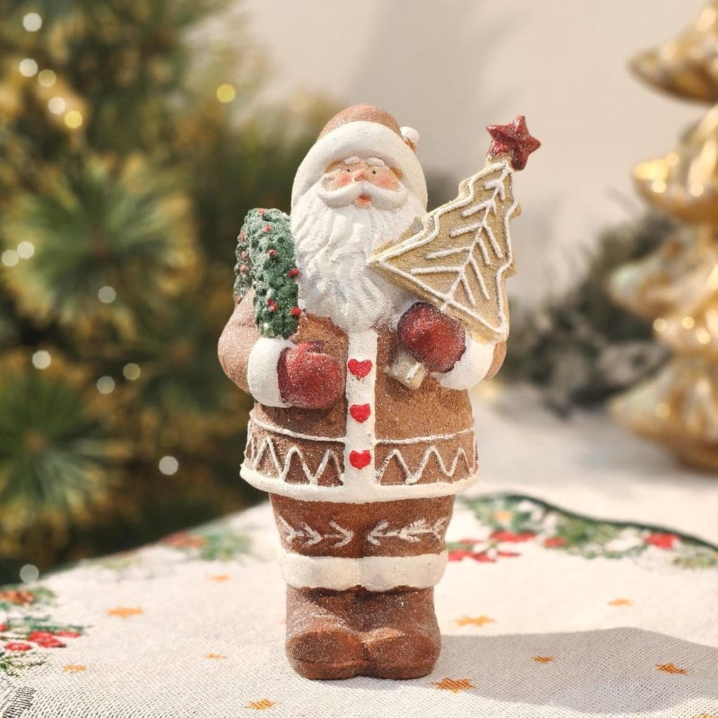Figuras de Papai Noel em Resina, Decorações de Natal em Resina, Decorações de Natal para Interiores, Decorações para Mes