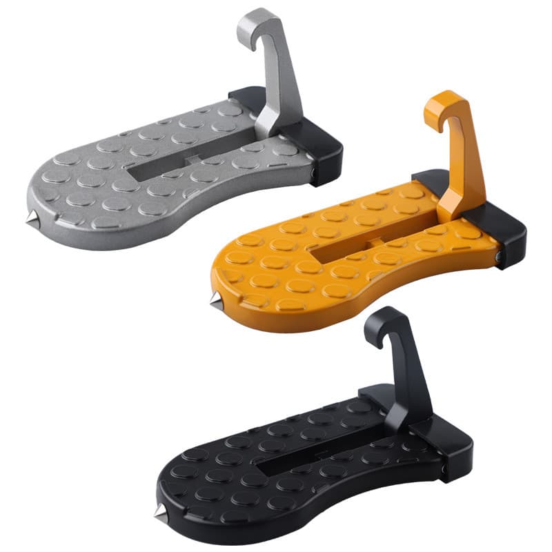 Apoios para os pés de carro, pedais de porta em liga de alumínio, apoios para os pés de teto de SUV, acessórios de modif