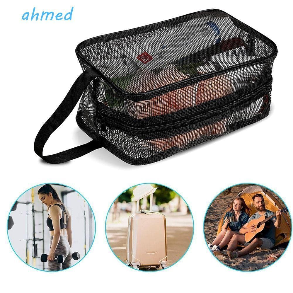 Bolsos De Praia AHMED , Bolsa De Banho Portátil De Malha Para Transporte Fácil , Sacola Dobrável De Secagem Rápida E