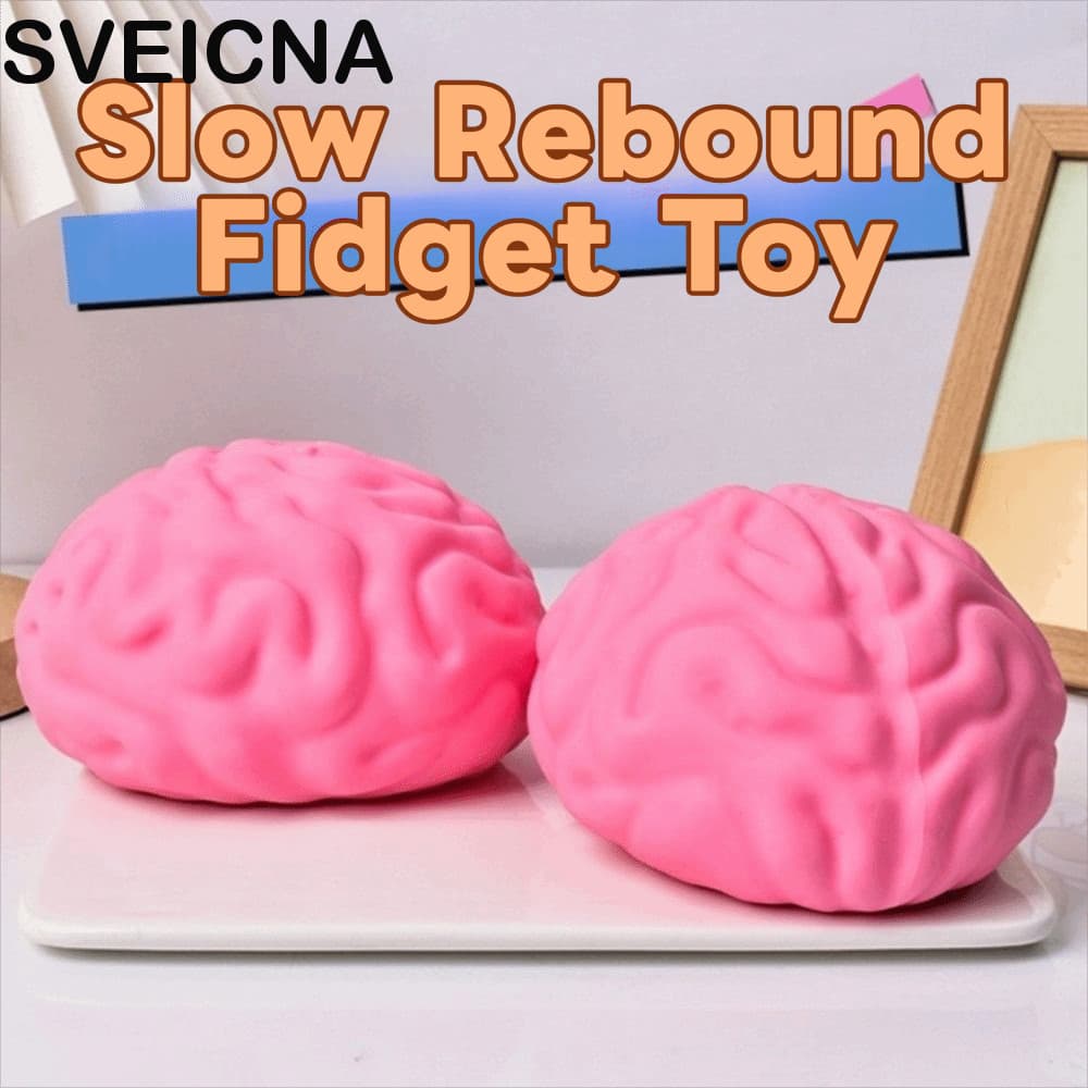 SVEICNA Brinquedo Espremido No Cérebro , Criativo De Recuperação Lenta Para Alívio De Ansiedade , Pitada De Boneca Azul