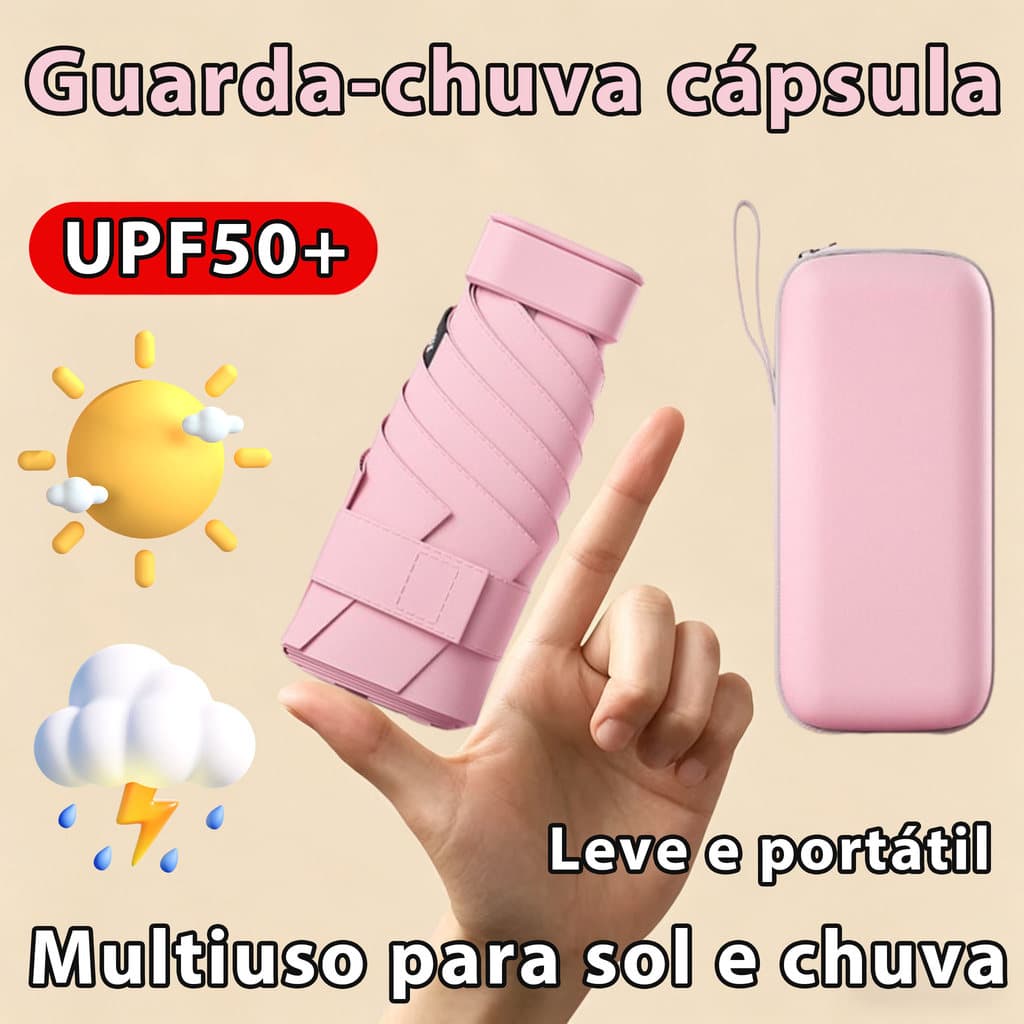 Guarda-chuva cápsula mini,guarda chuva automático reforçado,sombrinha de bolsa,Guarda-chuva sombrinha mini cápsula.