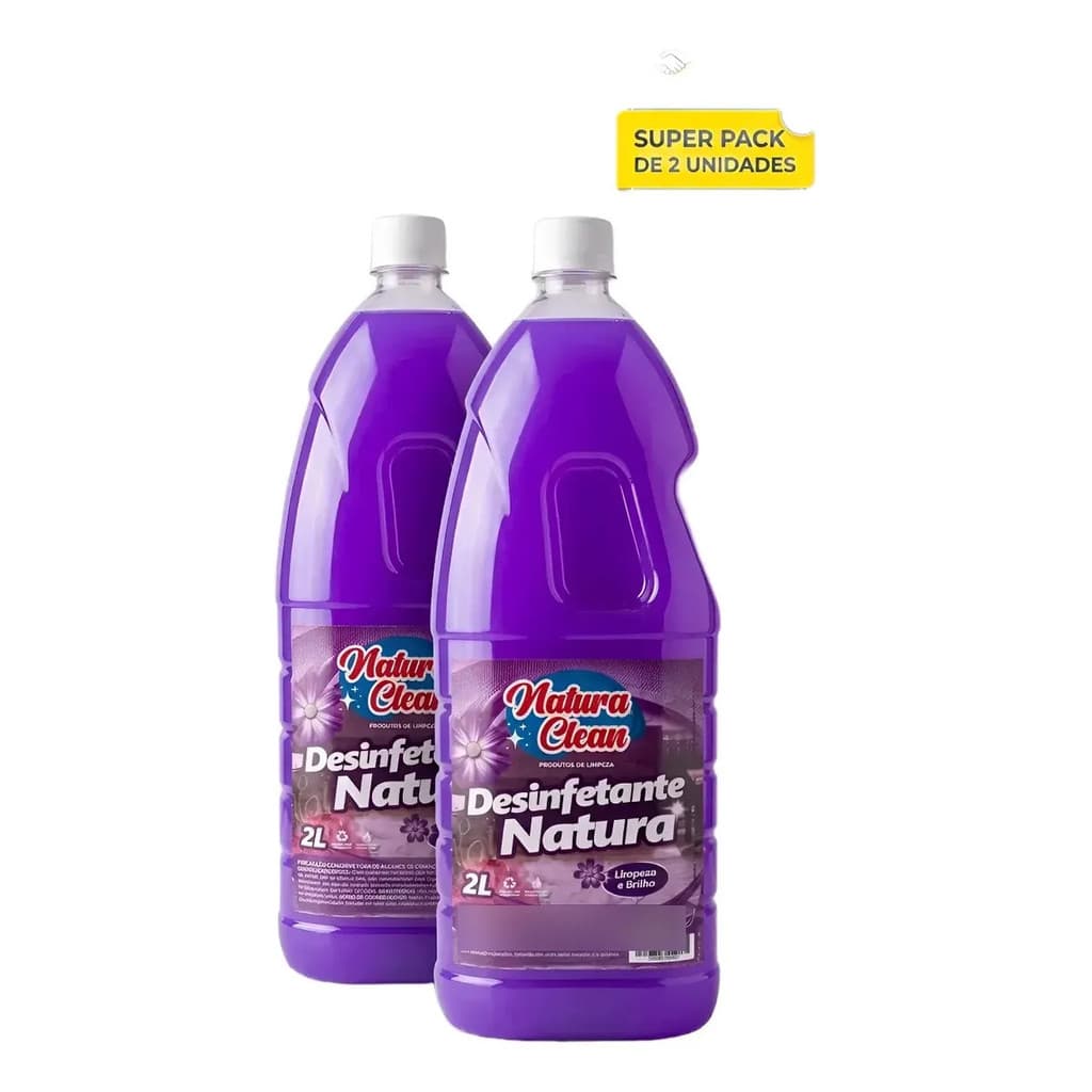 Kit 2 Unidades Desinfetante Natura Clean Natura 2l