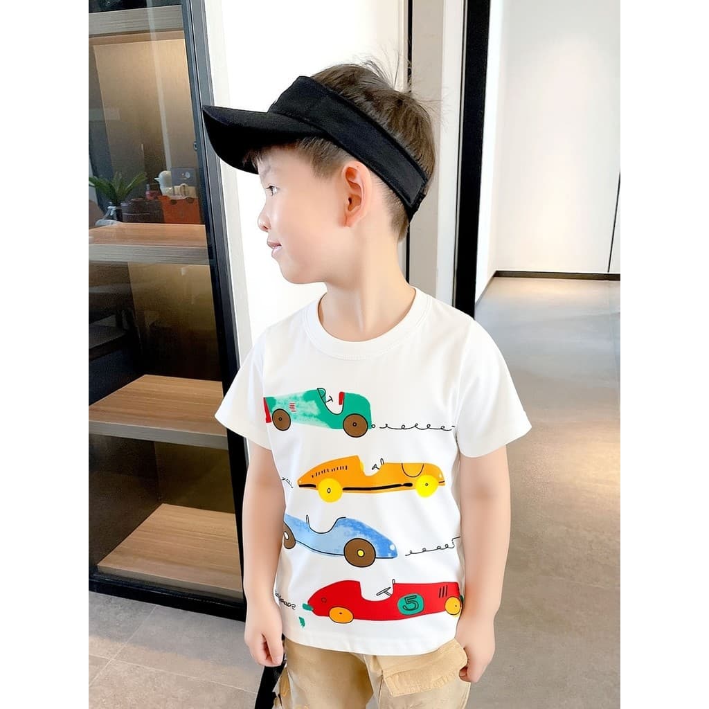 Roupas infantis roupas de verão novo estilo comércio exterior crianças de manga curta meninos camiseta bebê topo dos des