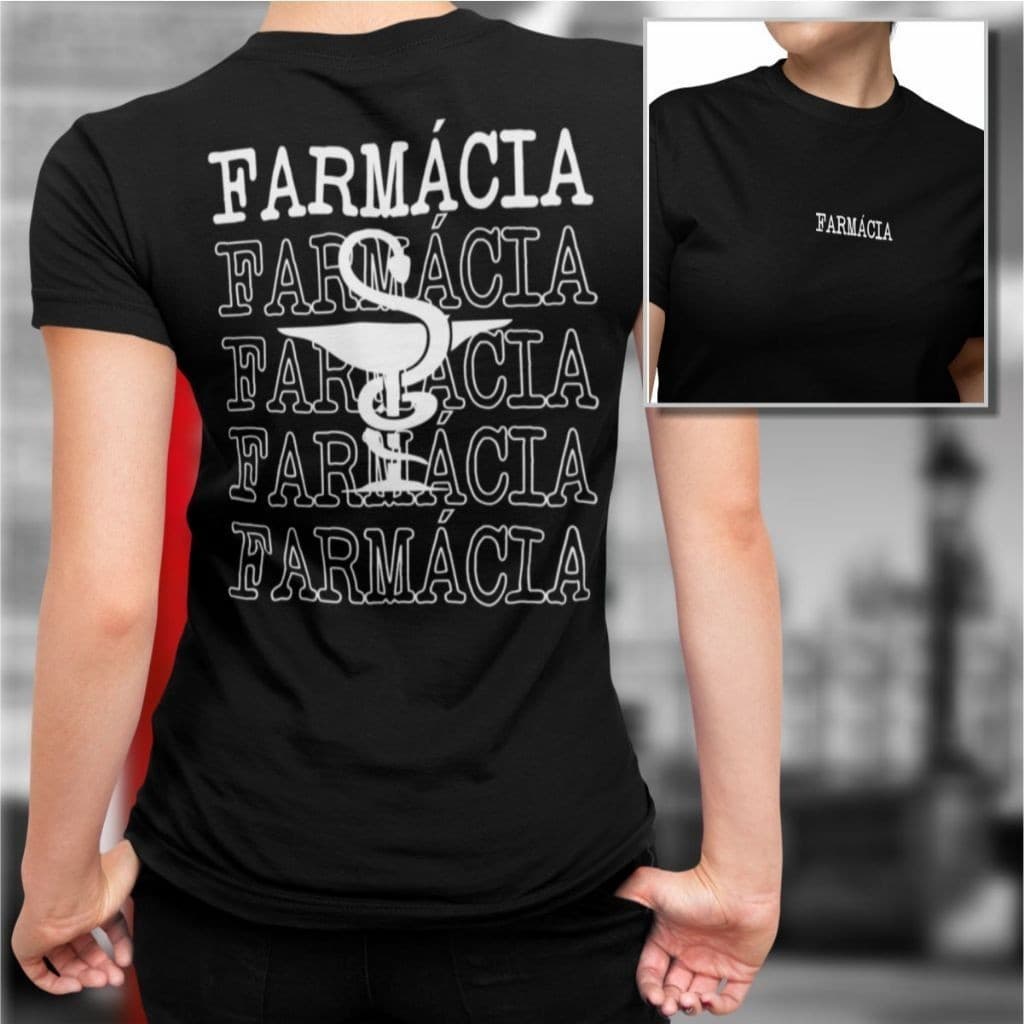 Camiseta Feminina Farmácia Babylook Farmaceutica 100% Algodão Manga Curta Gola Redonda Varias Cores