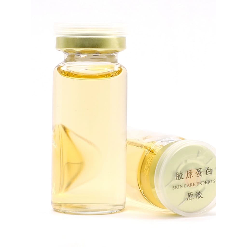 Solução de estoque de colágeno processado OEM Essência 10ml Firmador Melhora a elasticidade Hidratante Anti-hidratante