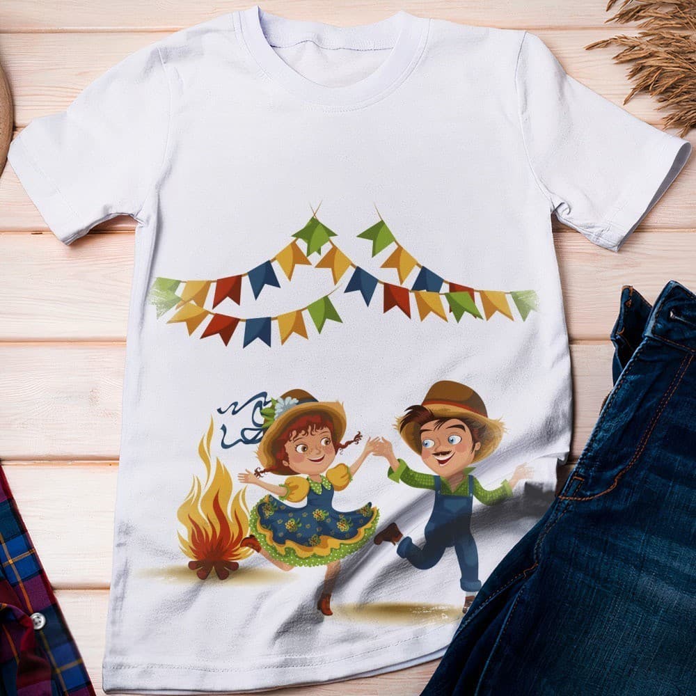 Camiseta São João Festas Junina Nordeste Quadrilha