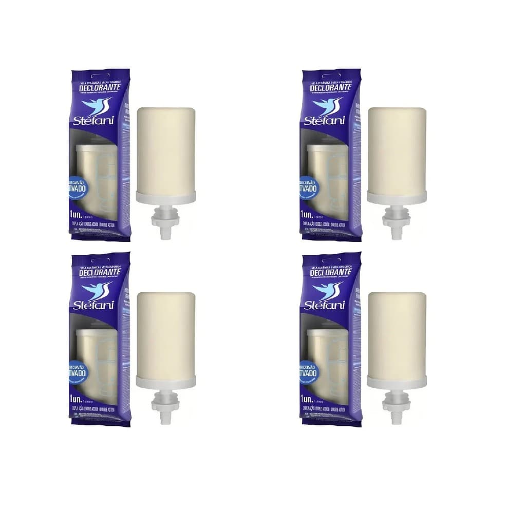 Kit 4 un Vela Stéfani/são João Dupla Ação Azul