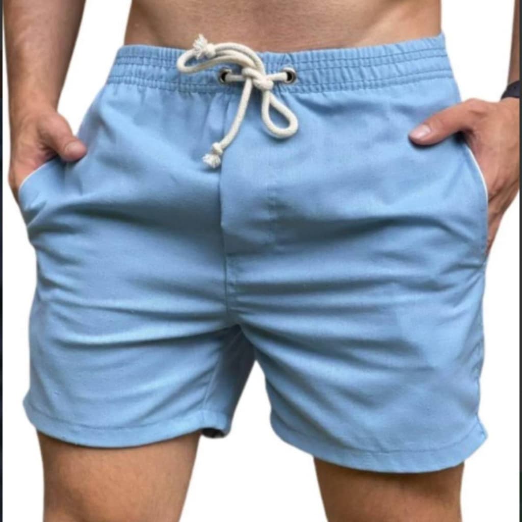 Short Linho Premium Bermuda Casual Mauricinho Masculino Leve Slim Praia