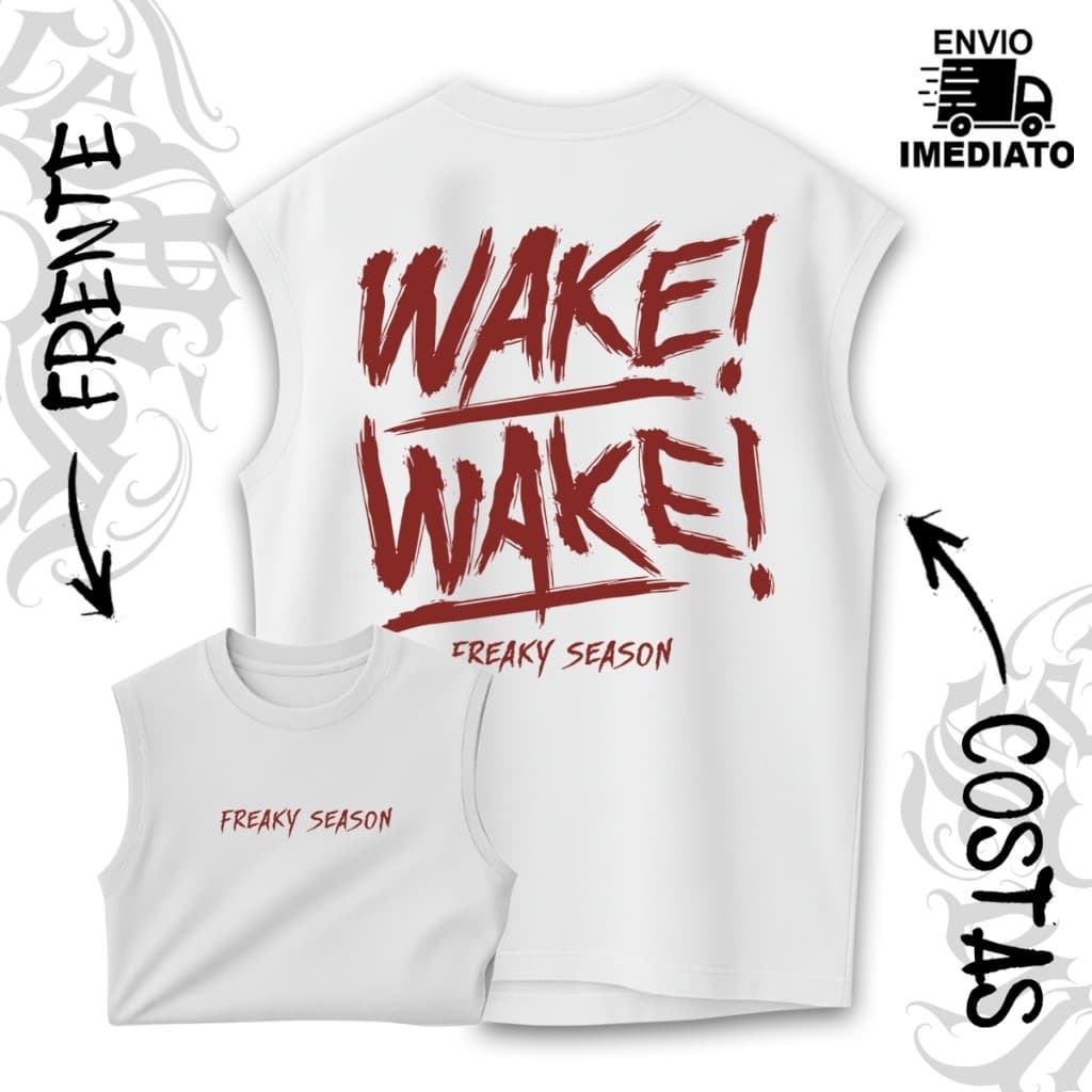 Camiseta Regata Academia Machão Oversized ''WAKE WAKE'' 2026 Premium Lançamento Envio Imediato - 69