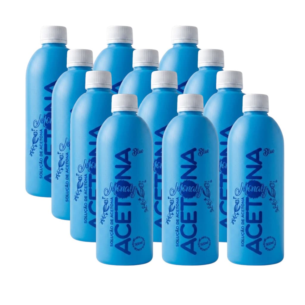 KIT Removedor de Esmalte À Base de Acetona 500ml Monaly (12 unidades)