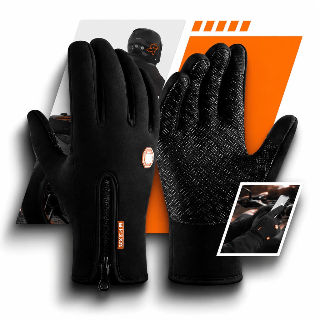 Luva Térmica Moto E Bike Impermeável Com Touch Screen Unissex Proteção Frio E Chuva Motoqueiro Ciclista