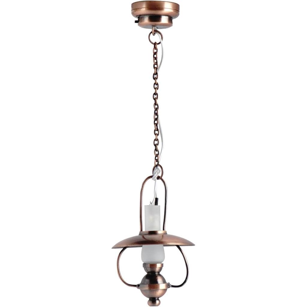 Luminária de Teto LED em Miniatura Waldosia Escala 1:12 – Luminária Estilo Claire para Casas de Bonecas, Mini Ambientes,