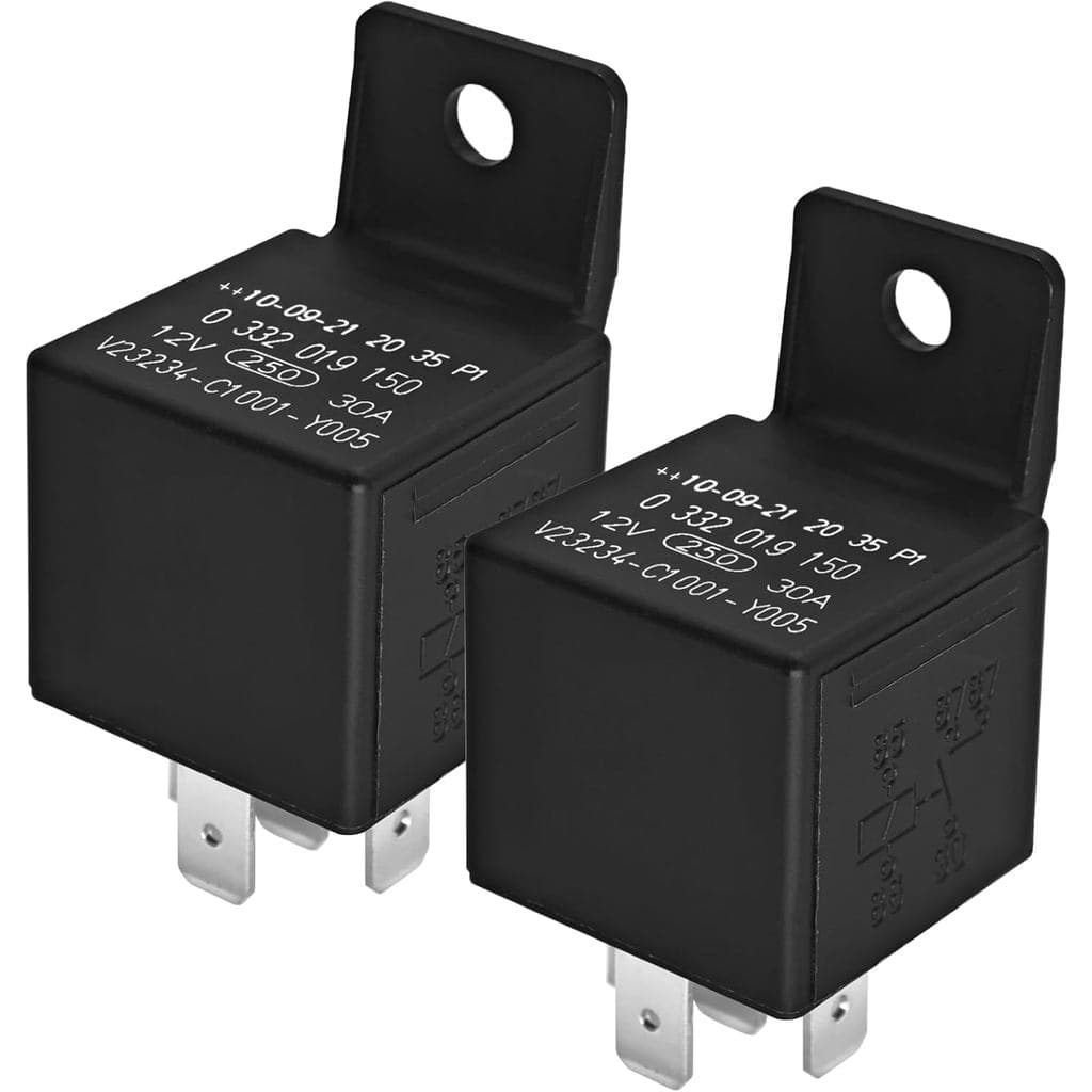 0332019150 Mini Relé Normalmente Aberto (Pacote com 2) - 12V 30A 5 Pinos Relé Automotivo