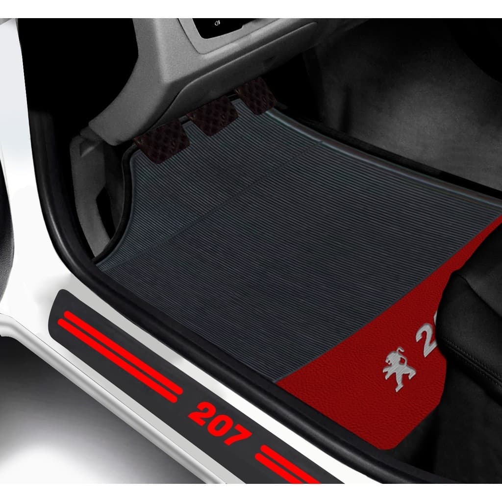 Kit Tapete E Soleira De Porta Peugeot 207 Universal Carro personalizado
