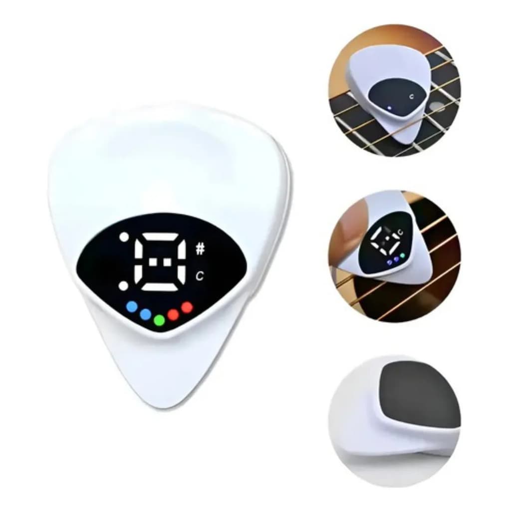 Palheta Afinador Digital 2 Em 1 Violão Guitarra Ukulele