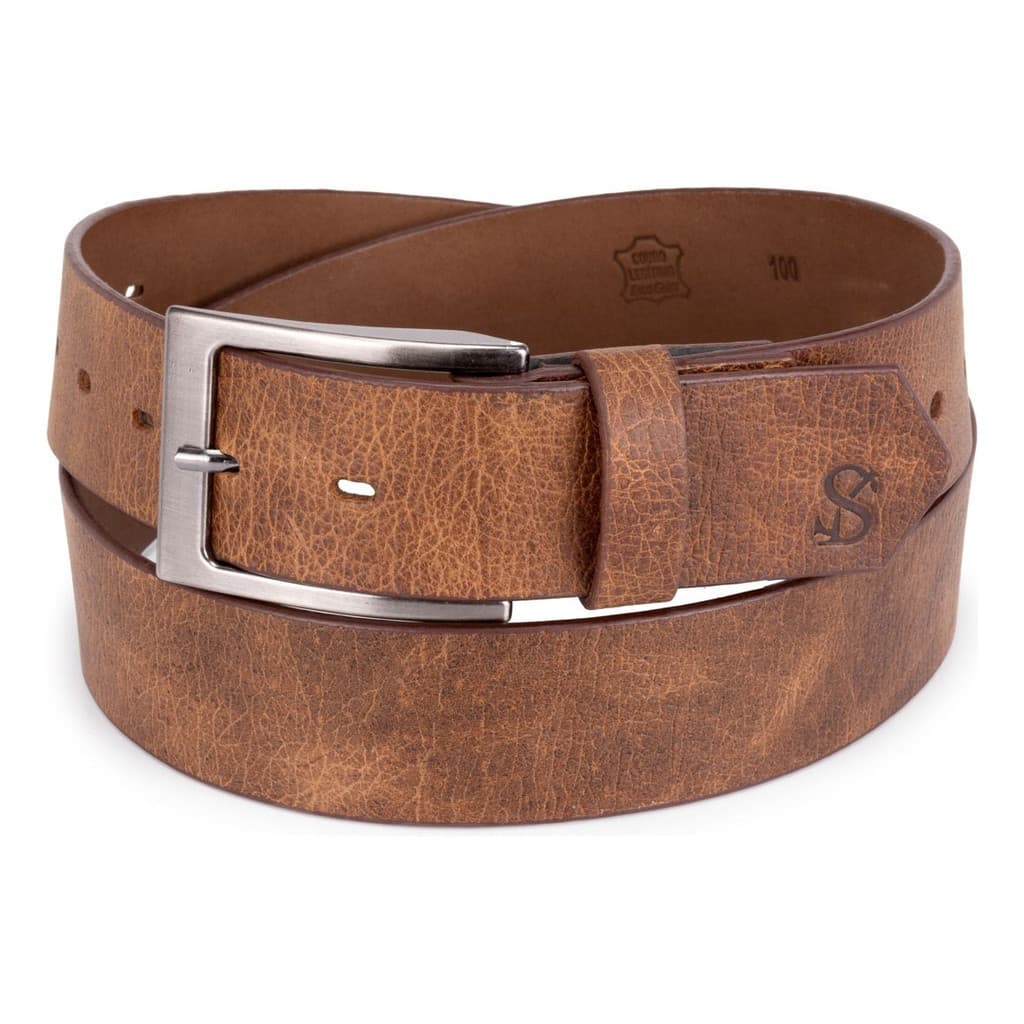 Cinto De 100% Couro Legítimo Masculino 4cm Estilo Rústico Premium