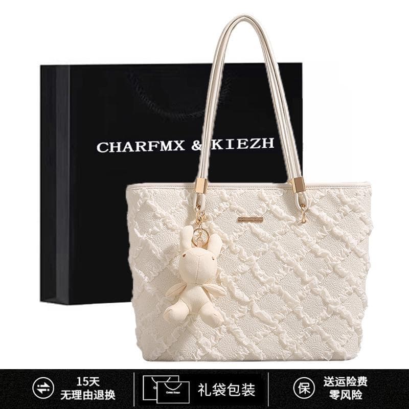 CHARFMX & KIEZH Bolsa Feminina Novo Estilo 2025 Sacola Feminina Bolsa de Ombro Commuter de Grande Capacidade Bolsa All-M