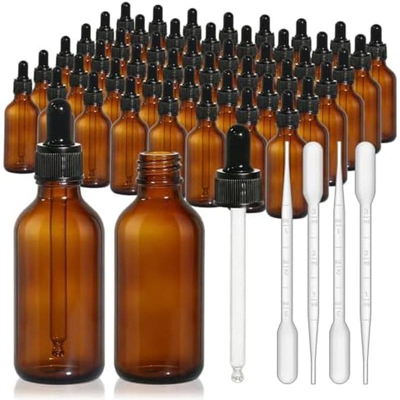 Soro , Frascos , Óleo De Pacote De Cabelo Com De Líquidos De Vidro De 60ml , Óleos Conta-Gotas , Para À Prova De Vazamen