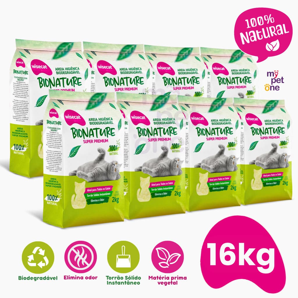 Kit 8 Areia Bionature Grossa Verde - 2Kg
