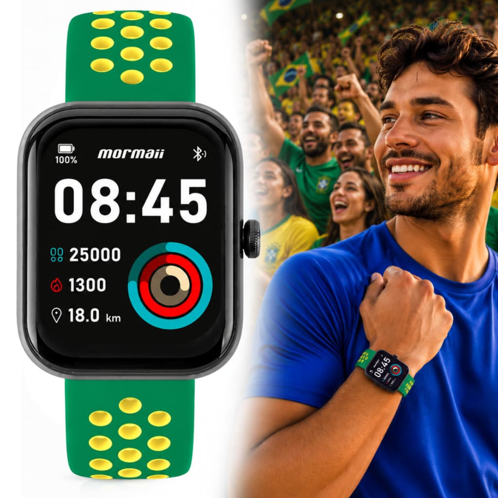 Smartwatch Mormaii Life Ultra - Relógio Esportivo à Prova d'Água e Bateria de 10 Dias