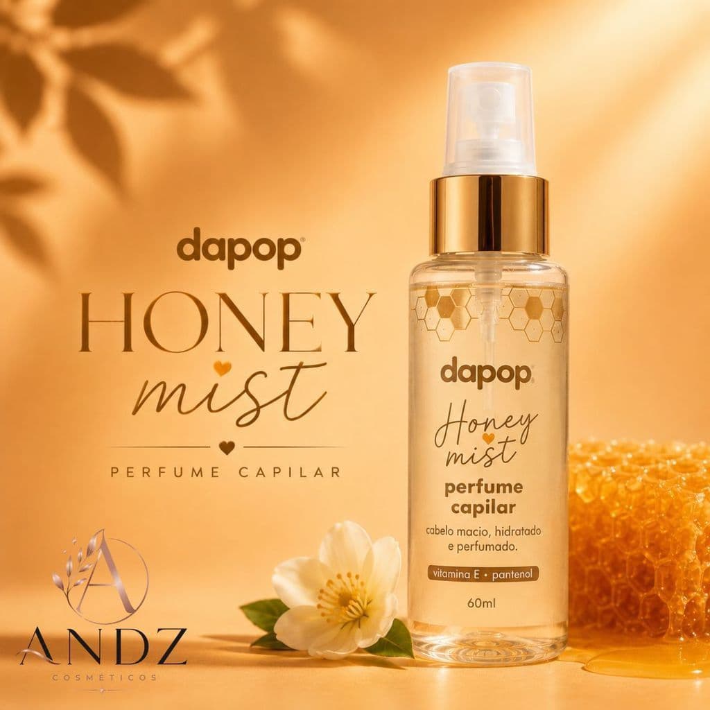 Honey Mist Dapop Perfume Capilar Hidratante Brilho Intenso Toque Sedoso