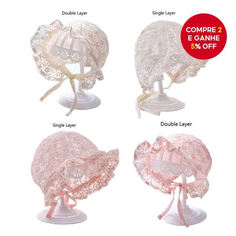 Chapéu De Renda Para Bebê Com Flor Recém-Nascidos , Meninos E Meninas , Adereços Fotográficos Respiráveis , Presente De
