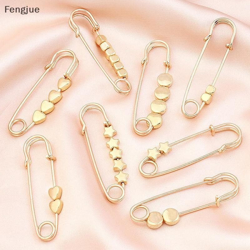 Fengjue Pino Cintura Saia Ajuste Ajustável Broche De Ouro Coração Estrela Roupas Fixas Calças Mudança Pequeno Artefato B
