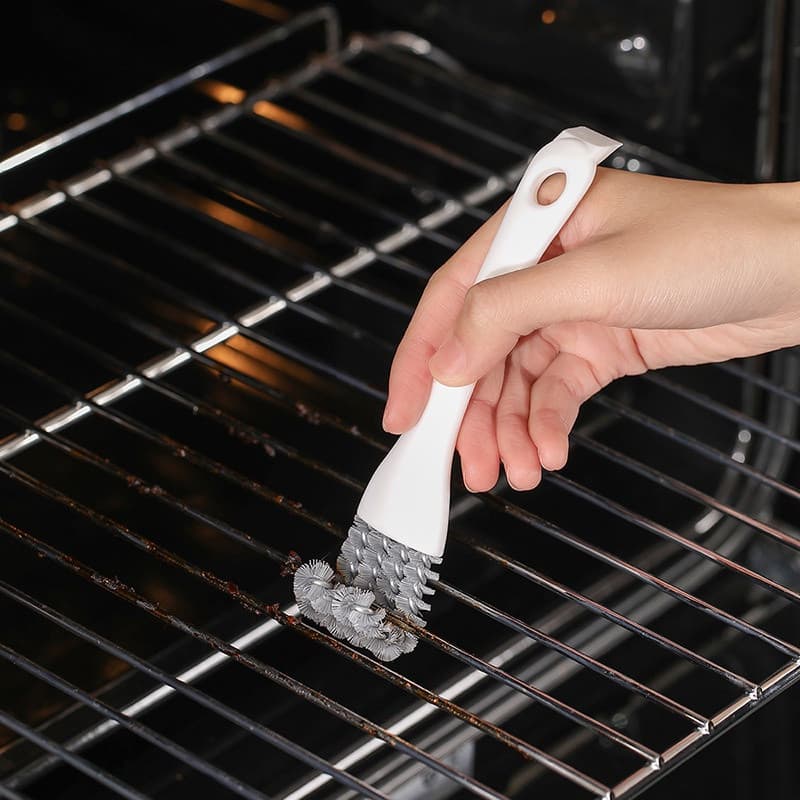 Escova de limpeza multifuncional, adequada para frestas de fogões de cozinha, cantos de pias, grelhas de churrasqueira,