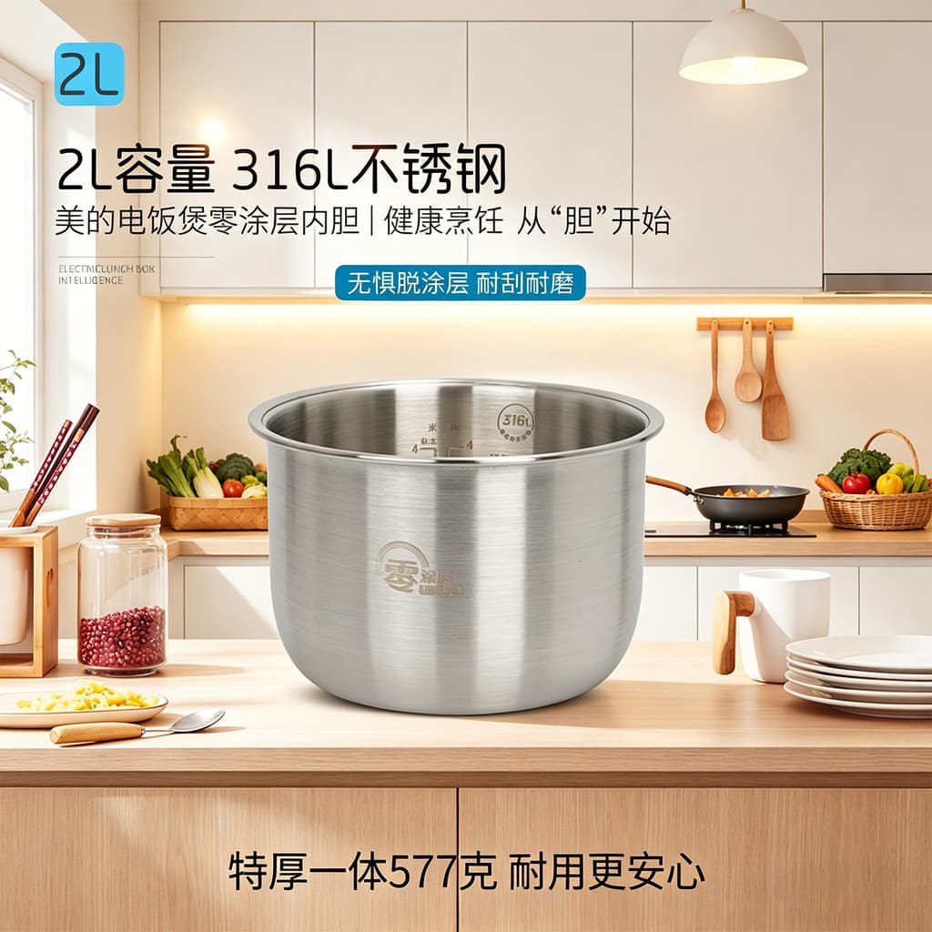 Panela elétrica de arroz M 2L 316 em aço inoxidável 0 forro de revestimento RS2082/FB20Easy116/WYN201 Acessórios